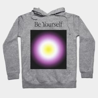 Be Yourself \\ Non-Binary Color Aura \\ Minimalist Enby Design Hoodie